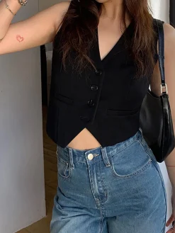 Leisure Button Up Vest