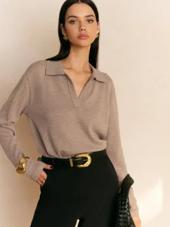Leisure Collared Pullover Sweater