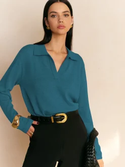 Leisure Collared Pullover Sweater