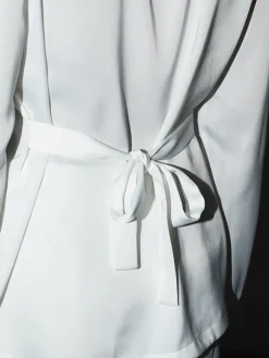 Leisure Oversized Satin Tie Back Shirt