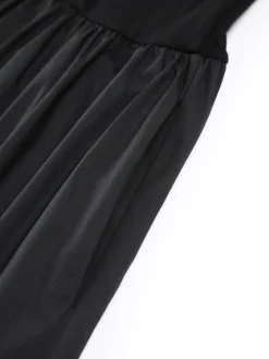 Leisure Pockets Long Sleeve Long Dress