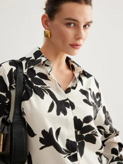 Leisure Printed Lapel Thin Shirt