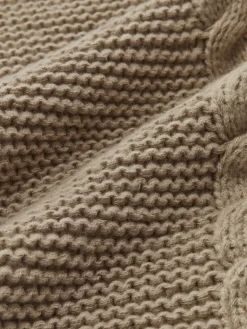 Leisure Round Neck Cable Knit Sweater
