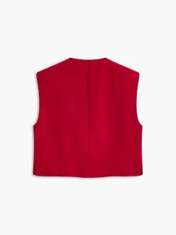 Leisure Sleeveless Button Vest