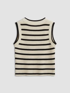 Leisure Stripe Knit Crop Top