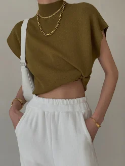 Leisurely Solid Pullover Sweater Vest