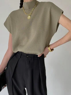 Leisurely Solid Pullover Sweater Vest