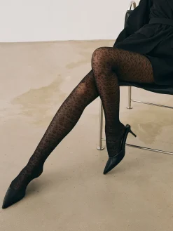 Leopard Pattern Sheer Tights
