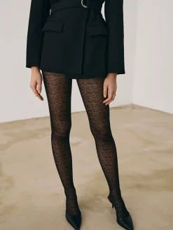 Leopard Pattern Sheer Tights