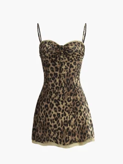 Leopard Print Cami Short Dress