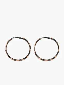 Leopard Printed Hoop Earrings