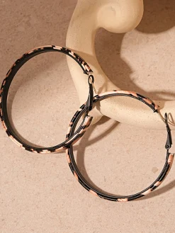 Leopard Printed Hoop Earrings