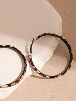 Leopard Printed Hoop Earrings