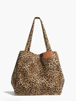 Leopard Printed Large Capacity Hobo Bag