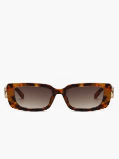 Leopard Printed Square Sunglasses