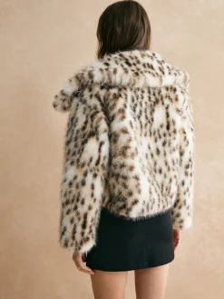 Leopard Women Faux Fur Coat