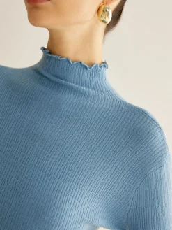 Lettuce Trim Cozy Knit Top