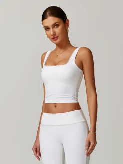 Lettuce Trim Jersey Bodycon Active Top