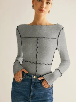 Lettuce Trim Long Sleeve Slim T-Shirt