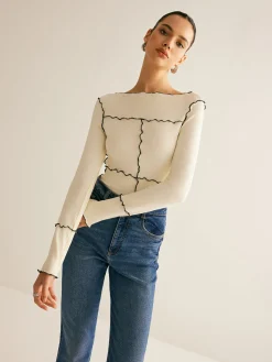 Lettuce Trim Long Sleeve Slim T-Shirt