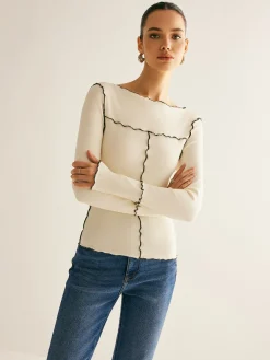 Lettuce Trim Long Sleeve Slim T-Shirt