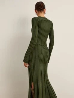 Lettuce Trim Ribbed Crop Sweater
