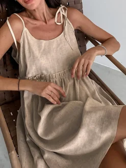 Levanzo Tied Shoulder Short Dress