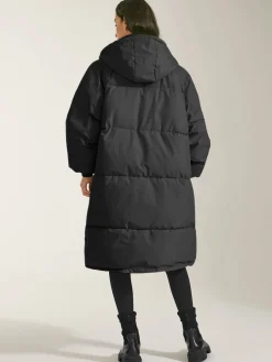 Long Hooded Puffer Parka Coat