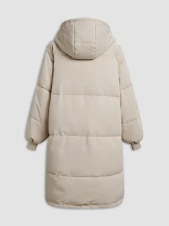 Long Hooded Puffer Parka Coat