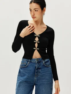 Long Sleeve Button Sweater