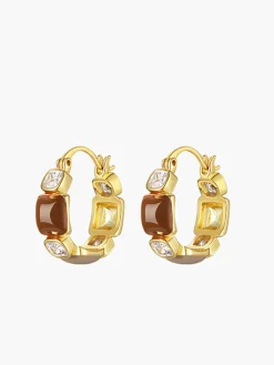 Luxury Rhinestone Hoop Earrings