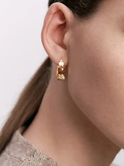 Luxury Rhinestone Hoop Earrings