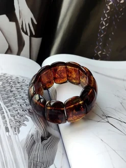 Marble Crystal Texture Acrylic Bracelet