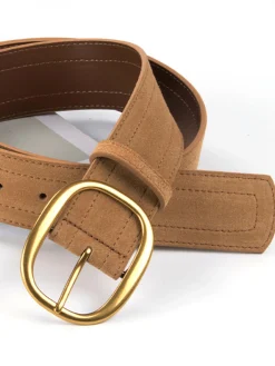 Matte Golden Buckle Belt