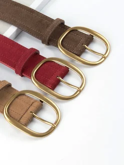 Matte Golden Buckle Belt