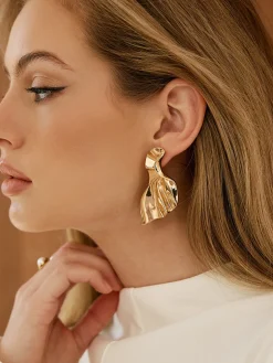 Mermaid Tail Ruched Earrings
