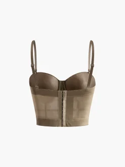 Mesh Corset With Metal Chain