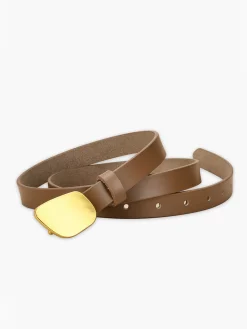 Metal Buckle Leather Belt