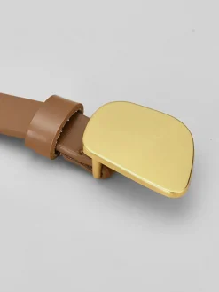 Metal Buckle Leather Belt