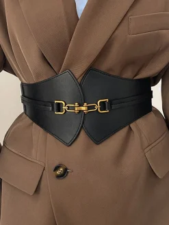 Metal Decor Elastic Wide Belt