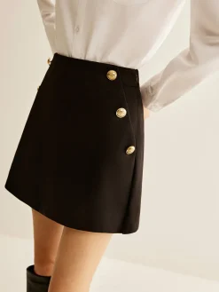 Metal-Decor Zipper Shorts