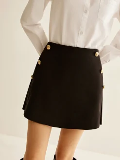 Metal-Decor Zipper Shorts
