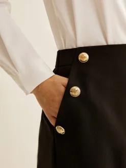 Metal-Decor Zipper Shorts