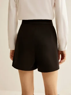 Metal-Decor Zipper Shorts