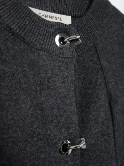 Metal-Detail Cloak Knit Outerwear