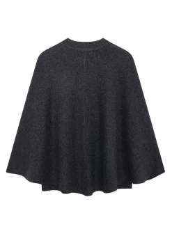 Metal-Detail Cloak Knit Outerwear