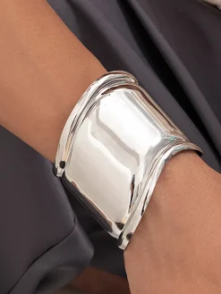 Metallic Wide Cuff Bracelet