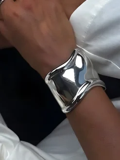 Metallic Wide Cuff Bracelet