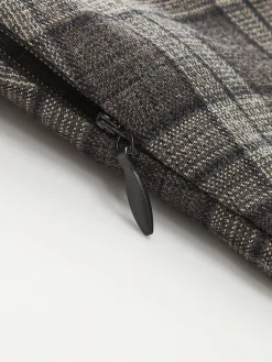 Mid-Waist Checked Pleated Skirt With Belt