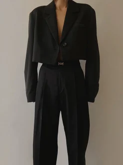 Mind My Business Crop Blazer